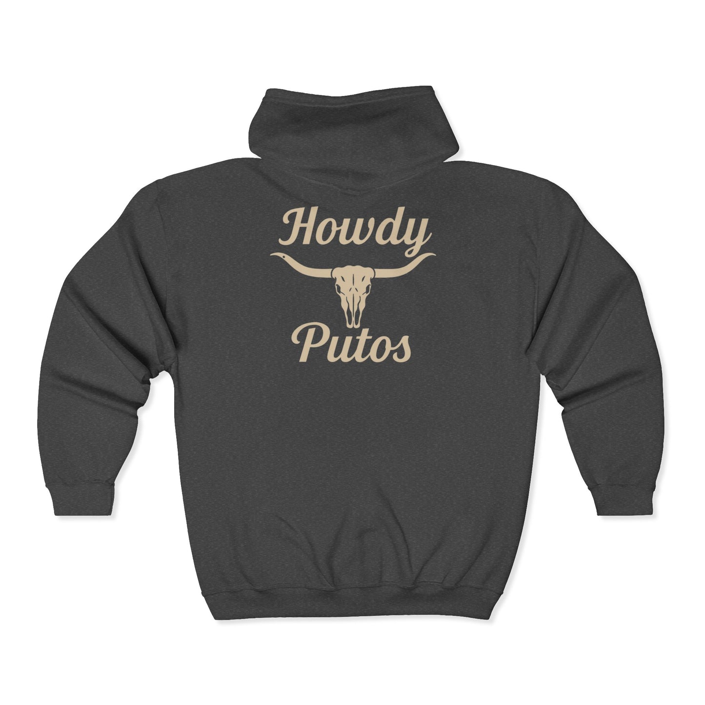 Howdy Putos – Bull Skull Zip-up Hoodie