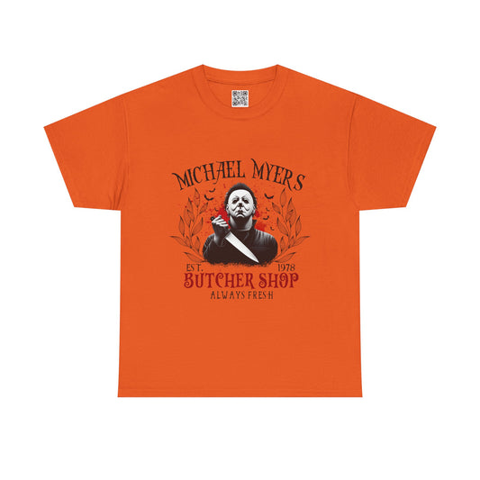 Michael Myers Butcher Shop, Horror T-Shirt, Halloween Apparel