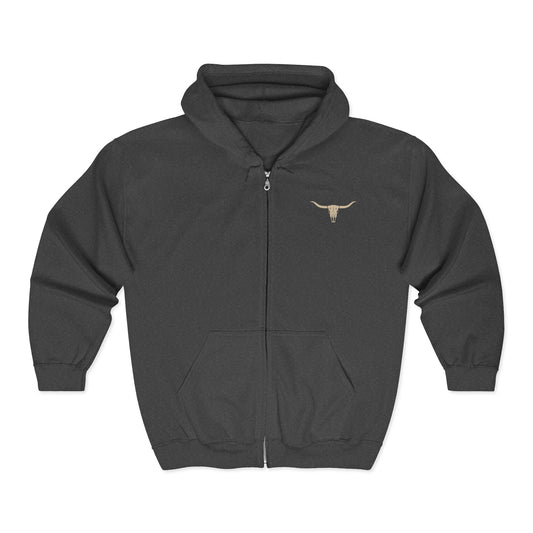 Howdy Putos – Bull Skull Zip-up Hoodie