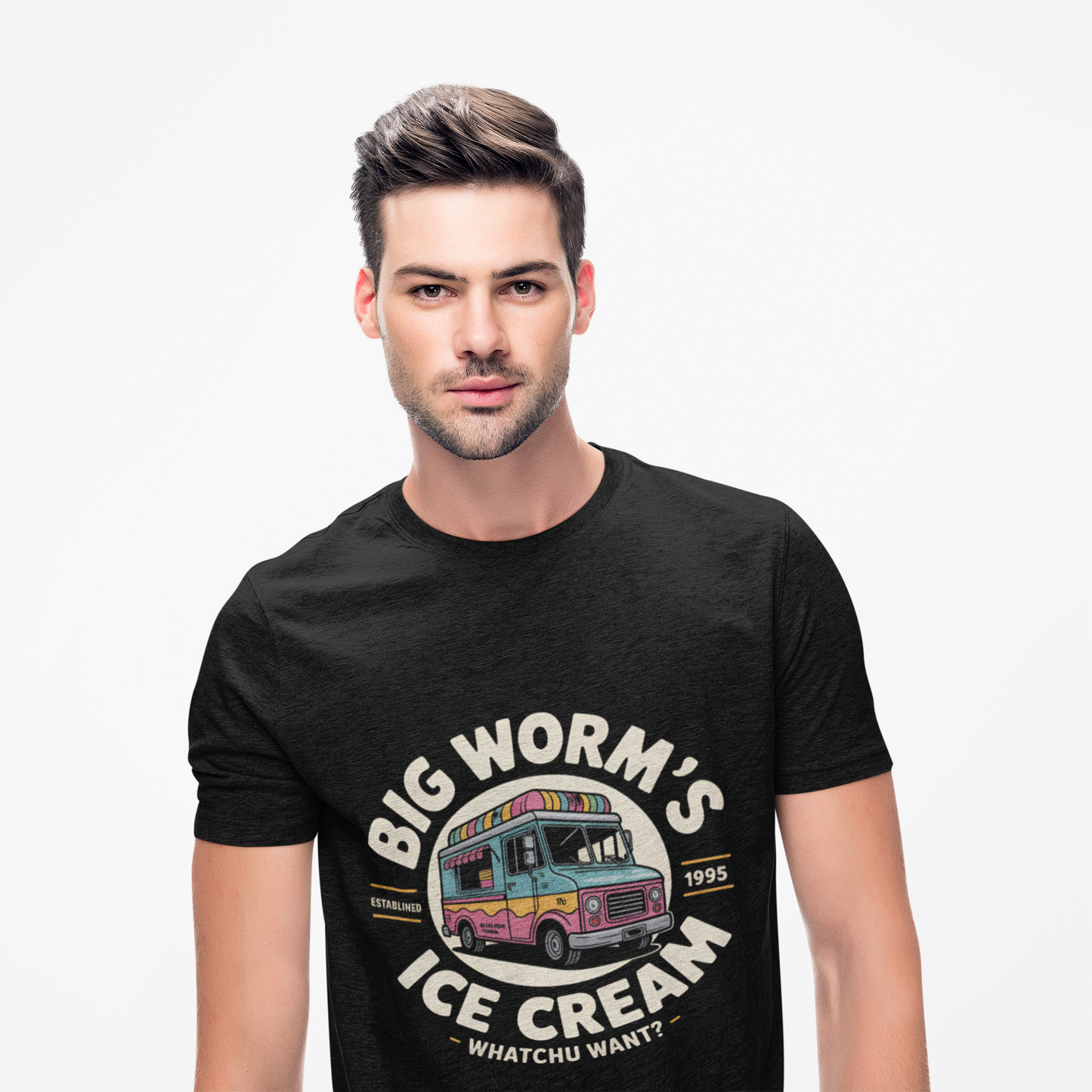 Big Worms Ice Cream Truck Tee – Fun Summer Graphic Shirt