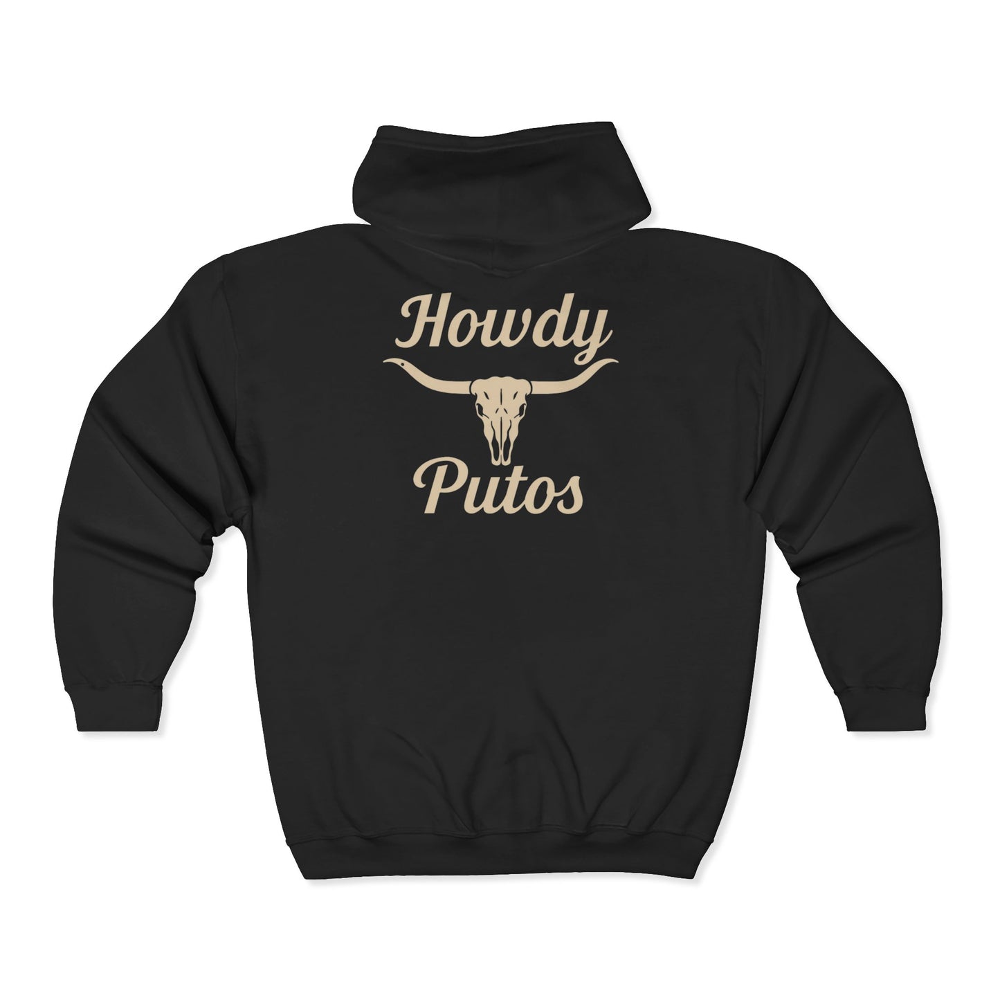 Howdy Putos – Bull Skull Zip-up Hoodie