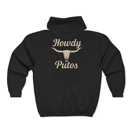 Howdy Putos – Bull Skull Zip-up Hoodie
